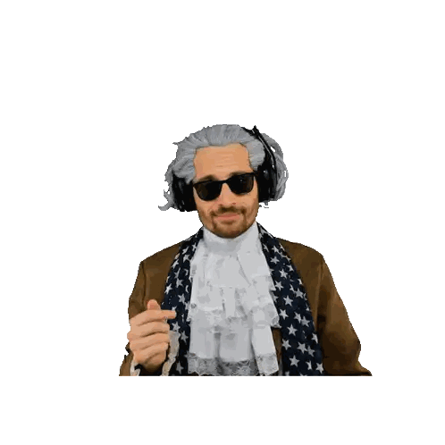 Man Wearing Wig and Sunglasses