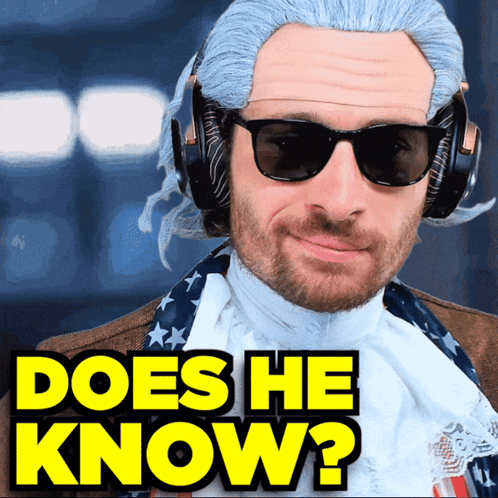Man Wearing Wig and Sunglasses Does He Know