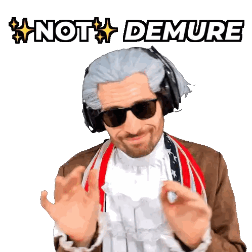 Man Wearing Wig and Sunglasses Not Demure