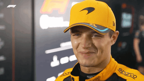 Man Wearing Yellow Sparco Hat Smiling GIF