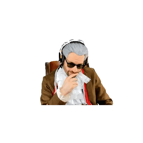 Man Wears Wig and Sunglasses