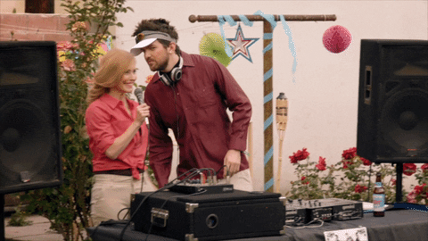 Man Whisper At Woman GIF