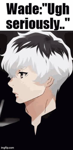 Man White Hair Black Highlights Wade Ugh Seriously