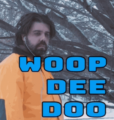 Man Whoops In Snow GIF