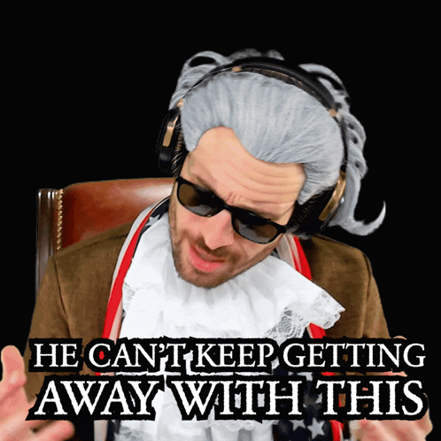 Man Wig Sunglasses Cant Keep Getting Away