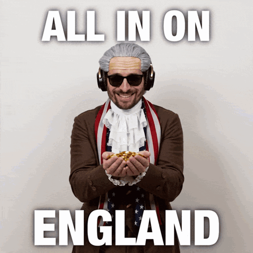 Man Wig Sunglasses Gold All in on England