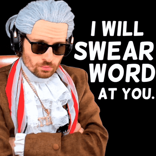 Man Wig Sunglasses I Will Swear Word At You