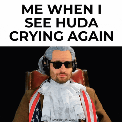 Man Wig Sunglasses Me When I See Huda Crying Again