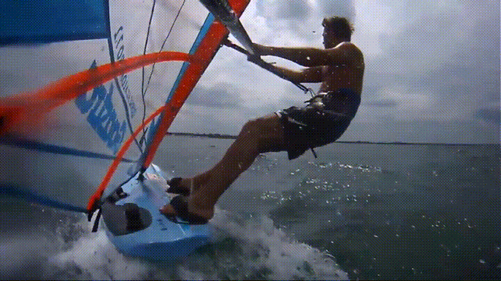 Man Windsurfing Rig GIF