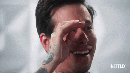 Man Wipes Single Tear Eye GIF