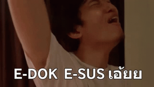 Man with Arms Outstretched and E-dok E-sus