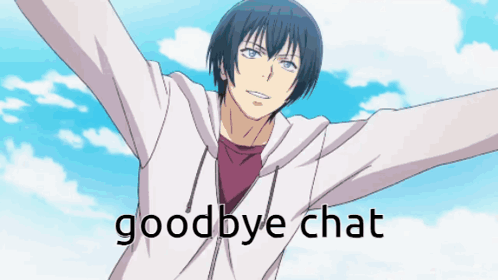 Man With Arms Outstretched Saying Goodbye Chat GIF