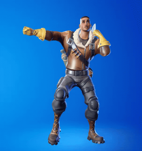 Man With Backpack Making Peace Sign GIF