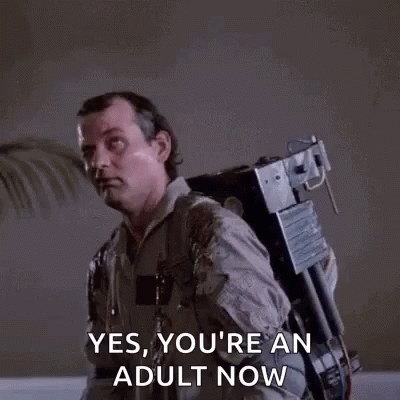 Man With Backpack Talking GIF