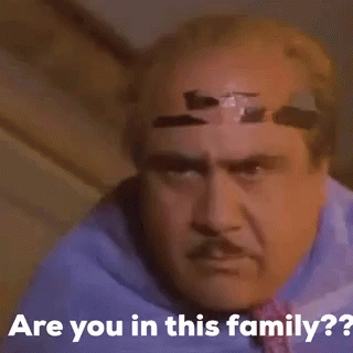 Man with Bandage Asking Are You in This Family