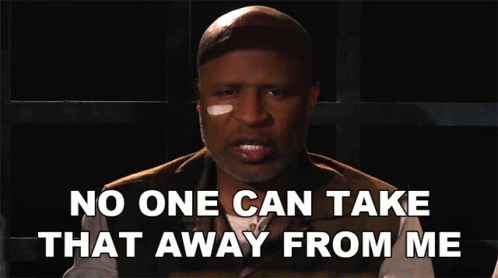 Man With Bandage Saying No One Can Take That Away GIF