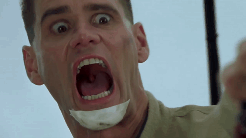 Man With Bandage Screaming GIF