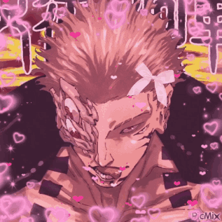 Man With Bandage Surrounded By Pink Hearts GIF