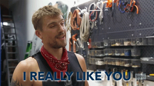 Man with Bandana Saying I Really Like You