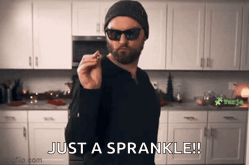 Man with Beard and Beanie Saying Just a Sprankle