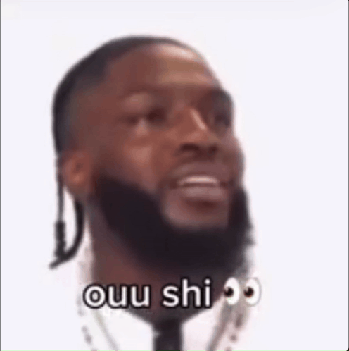 Man With Beard and Braids Funny Face Ouu Shi
