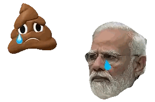Man with Beard and Glasses Holding Poop