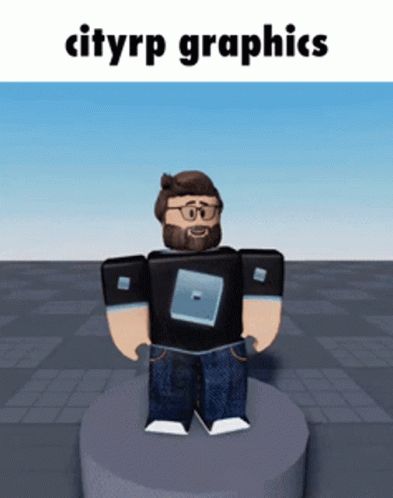 Man With Beard and Glasses on Pedestal Cityrp Graphics