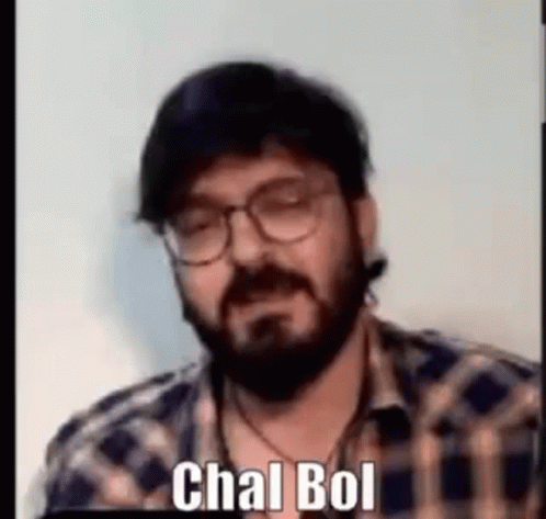 Man With Beard And Glasses On Video Call GIF