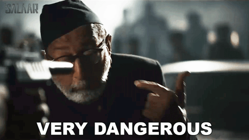 Man With Beard And Glasses Pointing Very Dangerous GIF