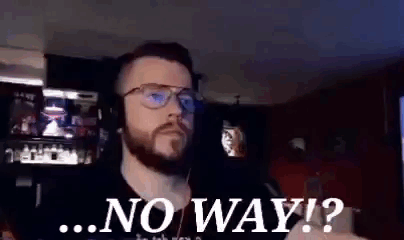 Man with Beard and Glasses Saying No Way