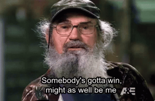 Man With Beard And Glasses Says Somebody's Gotta Win GIF