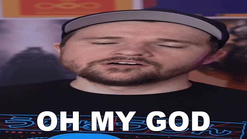 Man with Beard and Hat Saying Oh My God