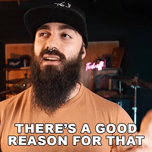 Man With Beard And Hat Says Good Reason For That GIF