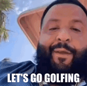 Man With Beard and Hat Says Let's Go Golfing