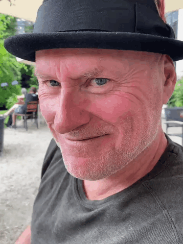 Man with Beard and Hat Smiling