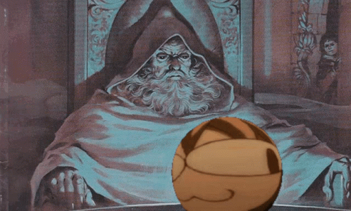 Man With Beard and Hooded Cloak Letter P