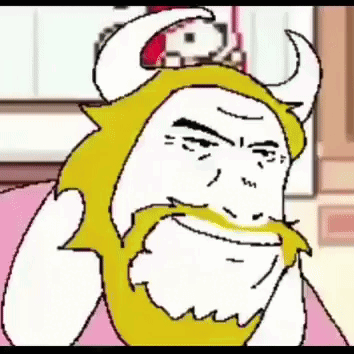 Man With Beard And Horns Smiling GIF