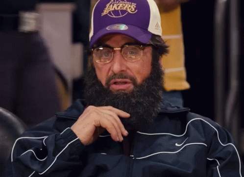Man With Beard And Lakers Hat GIF