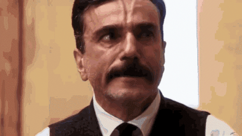 Man With Beard And Mustache In Vest And Tie GIF