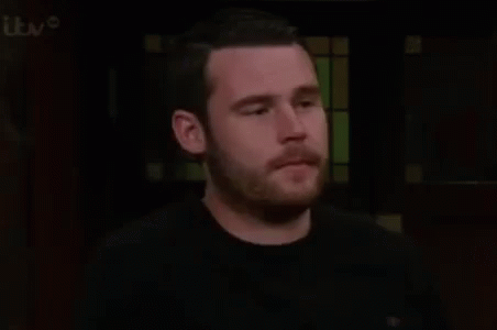 Man With Beard And Mustache Making Funny Face GIF