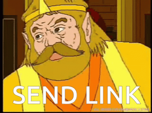Man With Beard and Mustache Saying Send Link