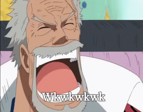Man with Beard and Mustache Screaming Wkwkwkwk