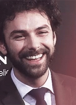 Man With Beard And Mustache Smiling In Suit GIF