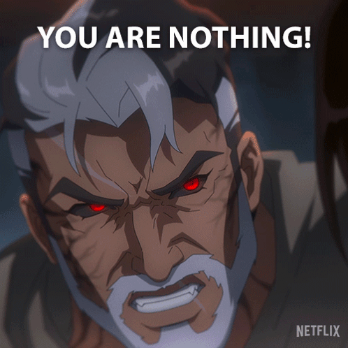 Man With Beard and Red Eyes Says You Are Nothing