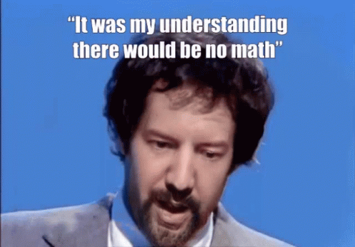 Man with Beard and Suit Says No Math