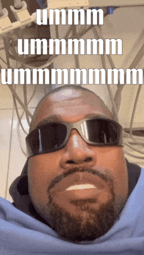 Man With Beard And Sunglasses Saying Ummm GIF