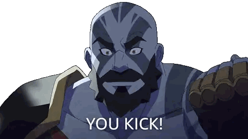 Man with Beard and Sword Says You Kick