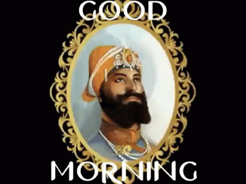 Man With Beard and Turban Saying Good Morning