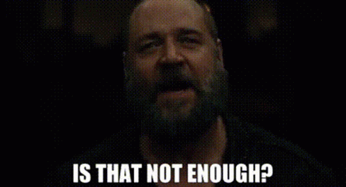 Man With Beard Asking If That Is Not Enough