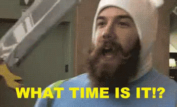 Man with Beard Asking What Time